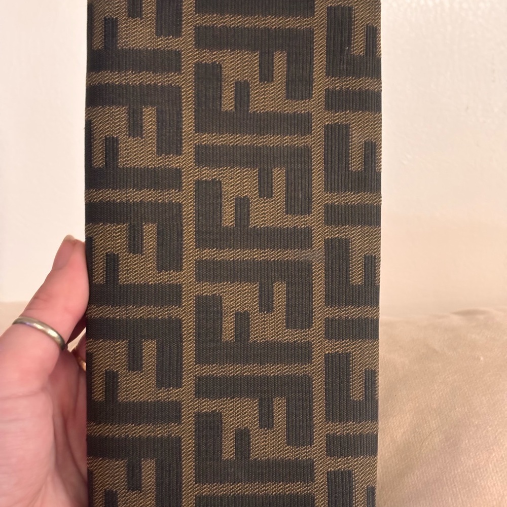FENDI FF Zucca Black & Brown Monogram Continental Wallet - Picture 4 of 15